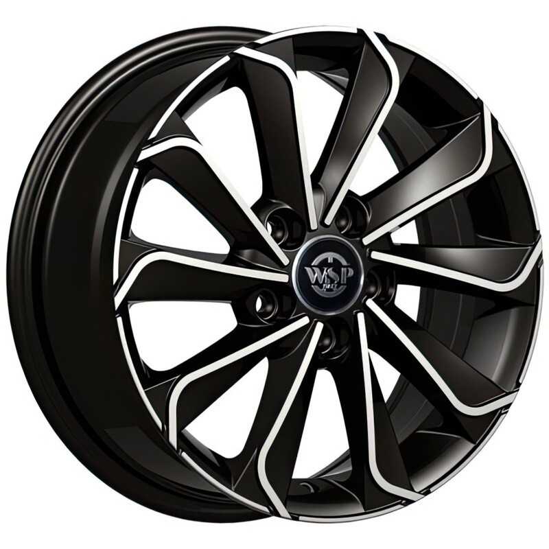 Литі диски WSP Italy Ford (WD003) Corinto R16 W6.5 PCD5x108 ET47.5 DIA63.4 (gloss black polished)-зображення-1