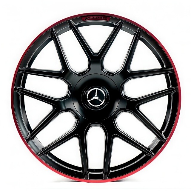 Литі диски Replica Mercedes (MR8010) R22 W10 PCD5x130 ET36 DIA84.1 (matt black red lip)