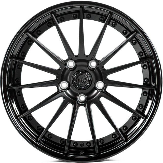 Литі диски WS Forged WS-091C R20 W10.5 PCD5x132 ET18 DIA66.5 (satin black lip gloss black)-зображення-1