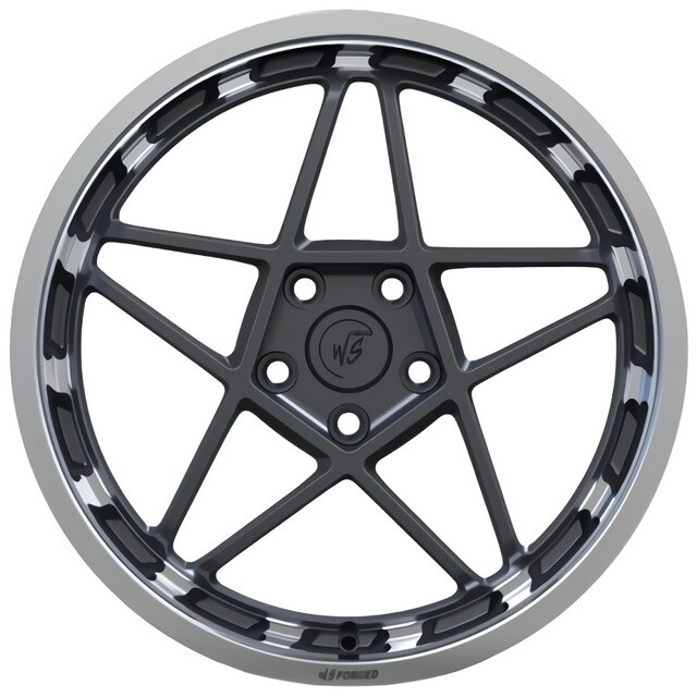 Литі диски WS Forged WS-24M R18 W7.5 PCD5x112 ET45 DIA57.1 (matt graphite lip polished)-зображення-1