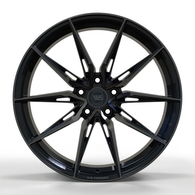 Литі диски WS Forged WS1418 R19 W9 PCD5x112 ET28 DIA66.6 (gloss black dark machined face)-зображення-1