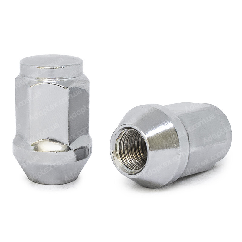 KK | Гайка M12 * 1,25 * 35мм. Конус. Чорний хром. Ключ 19
