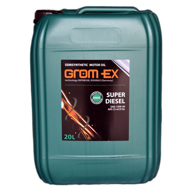 Моторне масло GROM-EX Super Diesel 10W-40 (20л.)-зображення-1