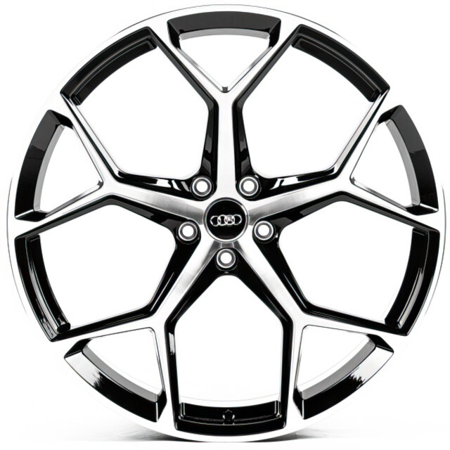 Литі диски Replica Audi (A22895) R22 W10 PCD5x112 ET18 DIA66.6 (gloss black machined face)-зображення-1