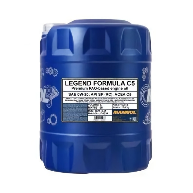 Моторна олива Mannol 0W-20 LEGEND FORMULA C5 (20л.)-зображення-1