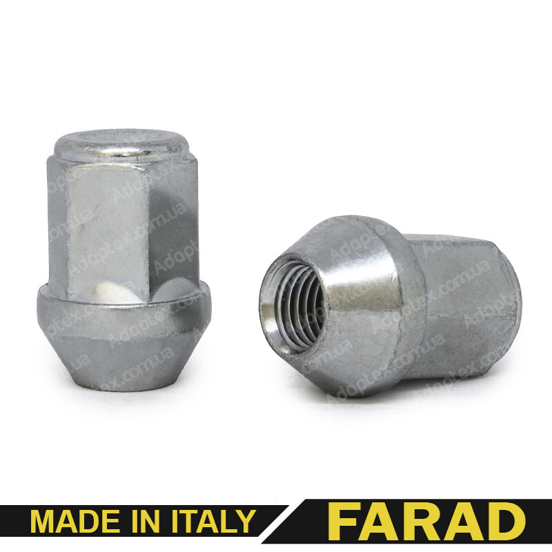 FARAD | Гайка М12*1,5*33 мм Конус Цинк ключ 19 Чорна