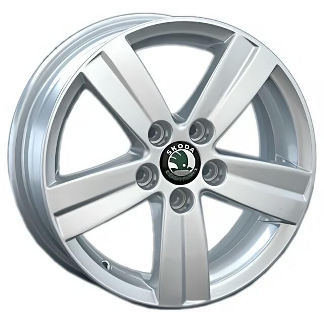 Литі диски Replica Skoda (SK33) R15 W6 PCD5x100 ET38 DIA57.1 (silver)-зображення-2