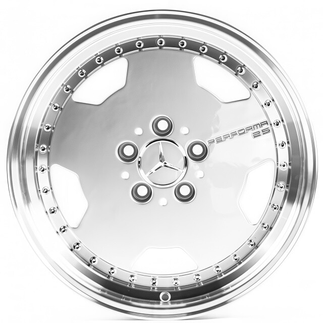 Литі диски Replica Mercedes (MR108) R17 W8 PCD5x112 ET25 DIA66.6 (silver machined face)