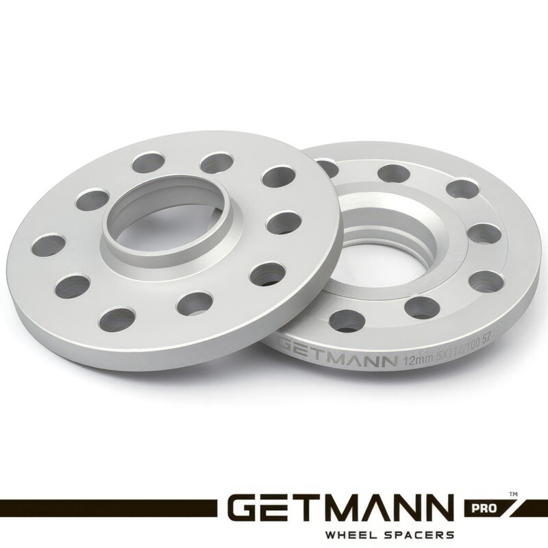 Проставка автомобільна GETMANN H = 12 мм PCD5x100 DIA57.1 для Audi, Seat, Skoda, Volkswagen тільки під рідні диски (D-134 мм) Сіра
