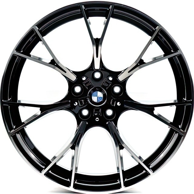 Литі диски Replica BMW (B1617) R20 W9.5 PCD5x112 ET38 DIA66.6 (gloss black machined face)-зображення-1