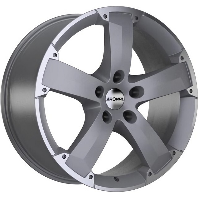 Литі диски Ronal R47 R17 W8 PCD5x118 ET45 DIA71 (titanium rim lip diamond cut)-зображення-1