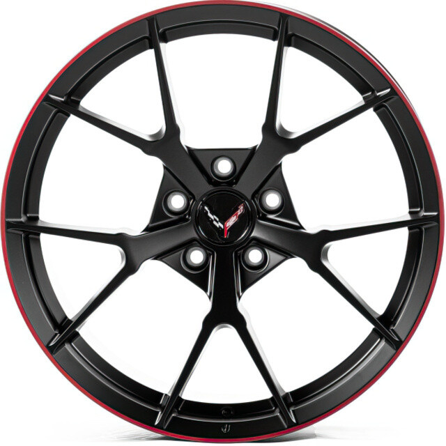 Литі диски WS Forged WS-COR001 R20 W12 PCD5x120 ET59 DIA66.9 (satin black satin red line)-зображення-1