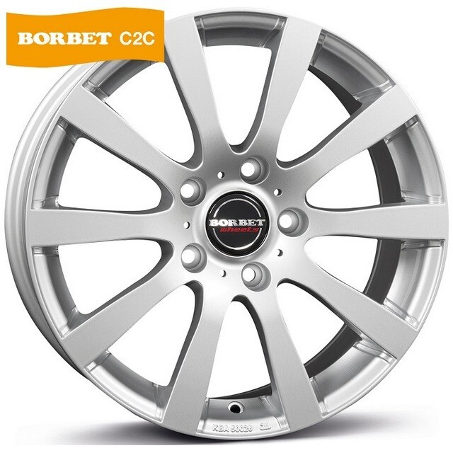 Литі диски Borbet C2C R17 W7.5 PCD5x130 ET50 DIA71.6 (brilliant silver)