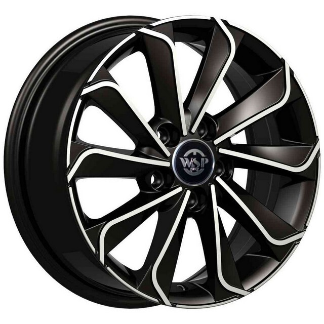 Литі диски WSP Italy Audi (WD003) Corinto R16 W6.5 PCD5x112 ET46 DIA57.1 (gloss black polished)-зображення-1