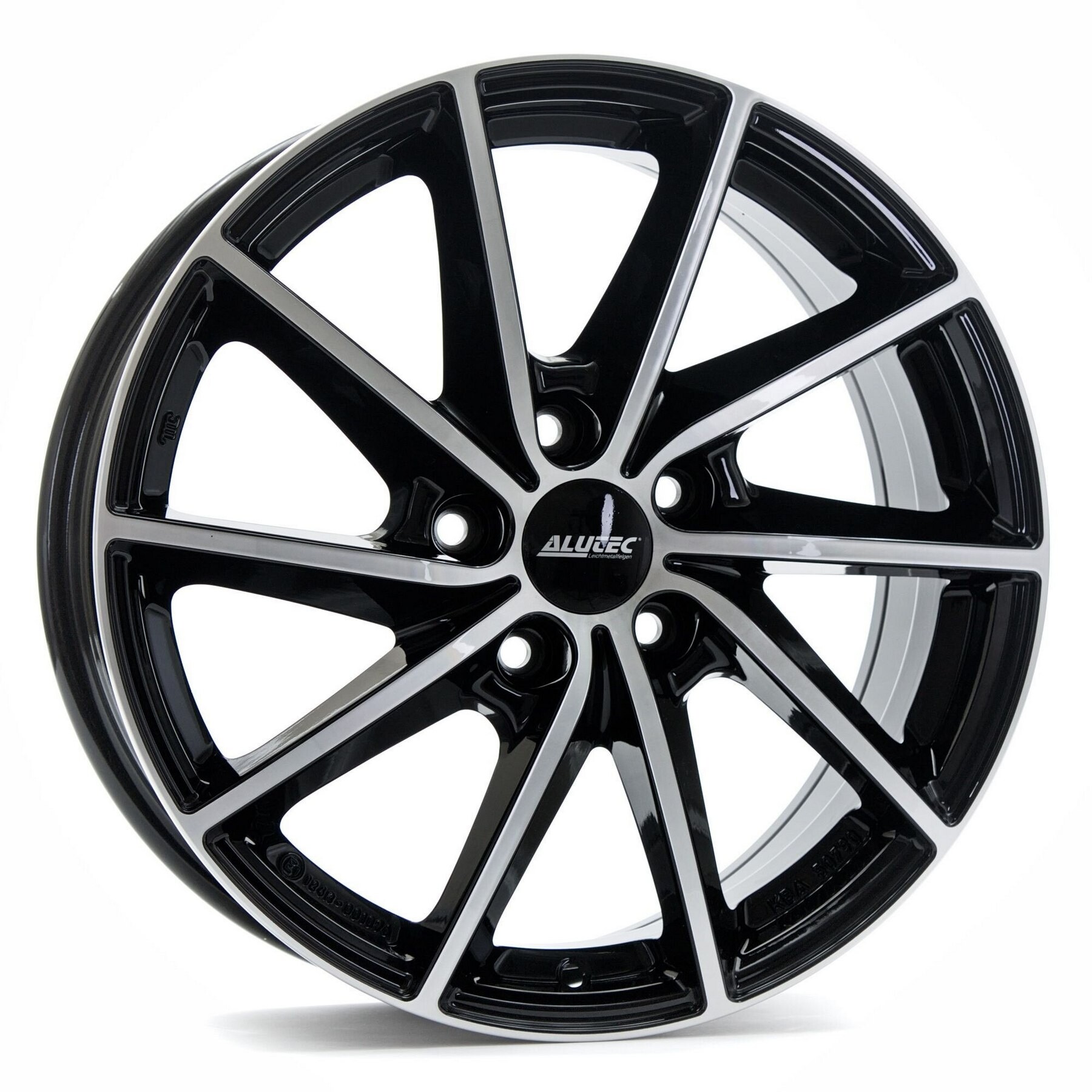 Singa black polished Литі диски Alutec Singa R16 W6 PCD4x100 ET43 DIA54.1 (black polished)