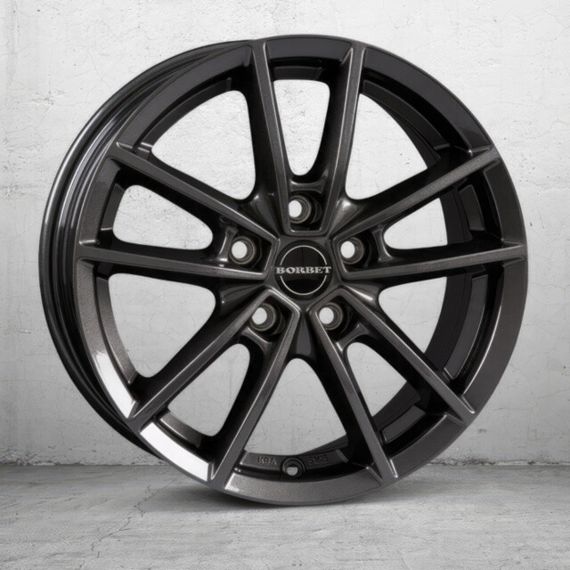 Литі диски Borbet W R17 W7 PCD5x108 ET40 DIA72.5 (mistral anthracite glossy)-зображення-3