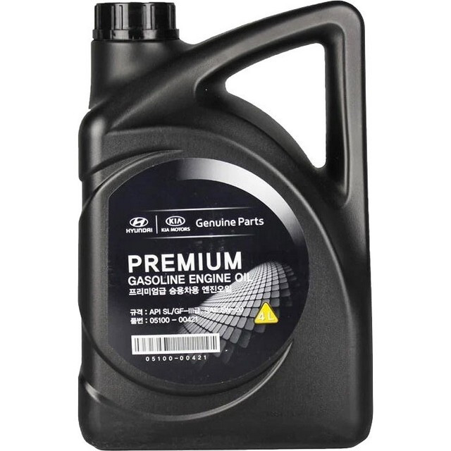 Моторна олія Mobis Premium Gasoline 5W-20 API SL, ILSAC GF-3, 05100-00421 (4л.)