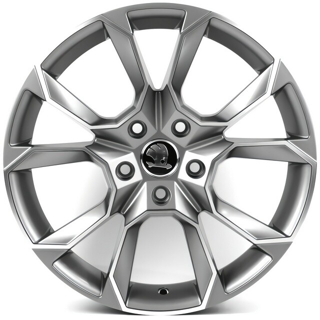 Литі диски Replica Skoda (SK5474) R17 W7 PCD5x112 ET45 DIA57.1 (matt graphite machined face)