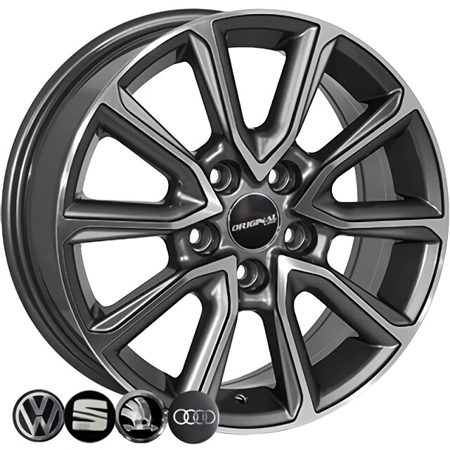 Литі диски Replica Skoda (BK5344) R16 W6.5 PCD5x112 ET40 DIA57.1 (GP)