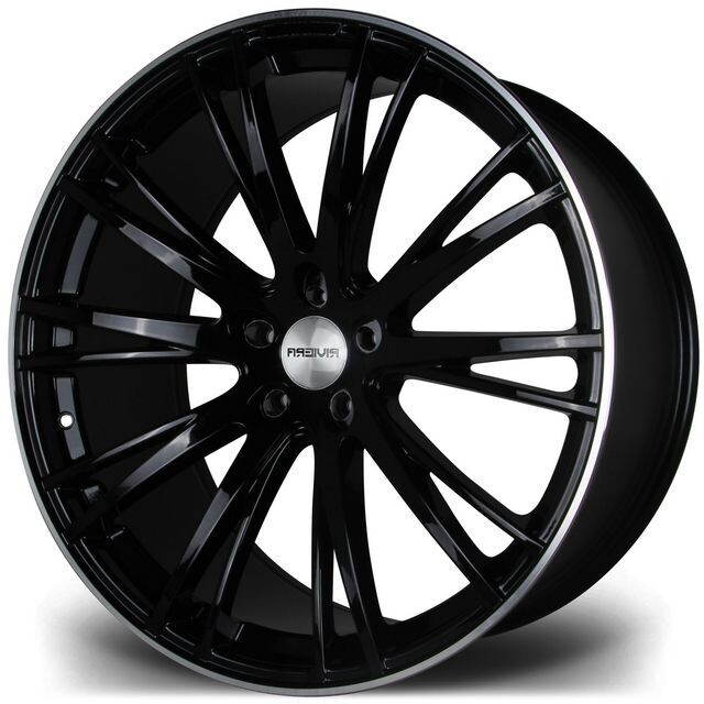 Литі диски Riviera RV128 R22 W10.5 PCD5x114.3 ET25 DIA74.1 (black polished lip)