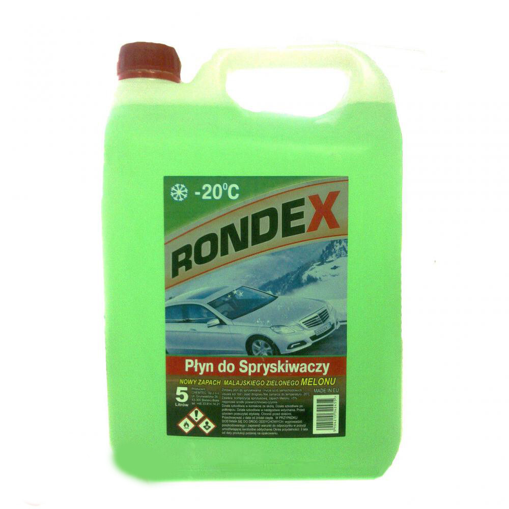 Рідина для омивання скла зимова -20° Rondex 5л (зелений)