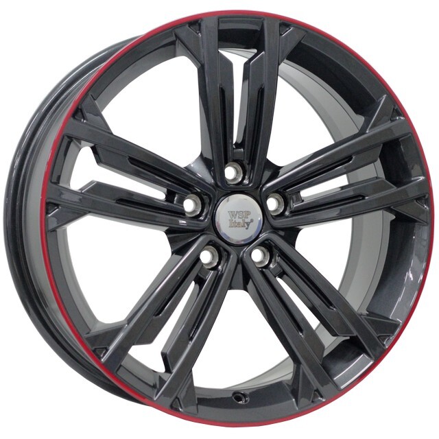 Литі диски WSP Italy Volkswagen (W471) Naxos R18 W7.5 PCD5x112 ET49 DIA57.1 (anthracite red lip)-зображення-1