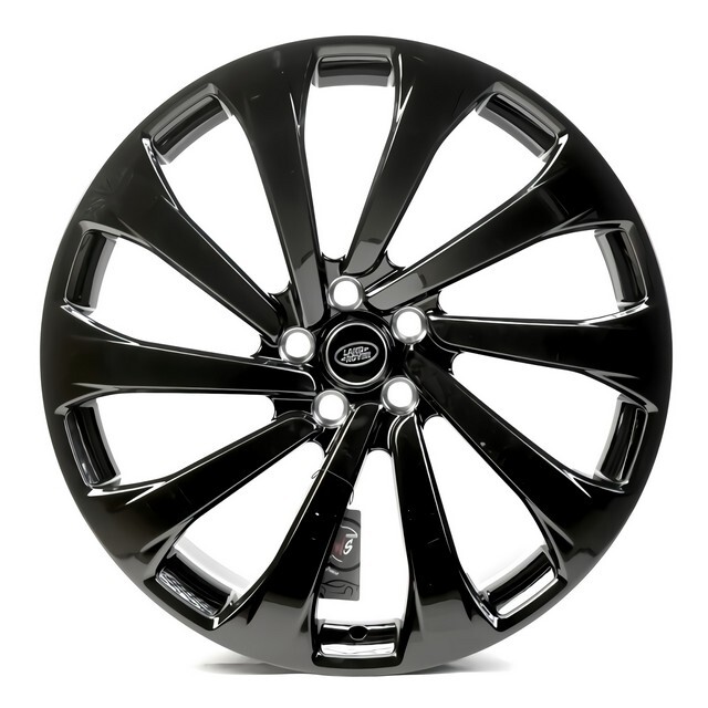 Литі диски Replica Land Rover (LR1) R23 W9.5 PCD5x120 ET42.5 DIA72.6 (gloss black)-зображення-1