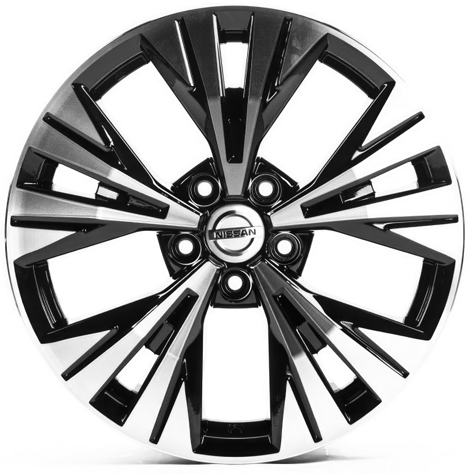 Nissan (NS18996) gloss black machined face Литые диски Replica Nissan (NS18996) R18 W7.5 PCD5x114.3 ET40 DIA66.1 (gloss black machined face)