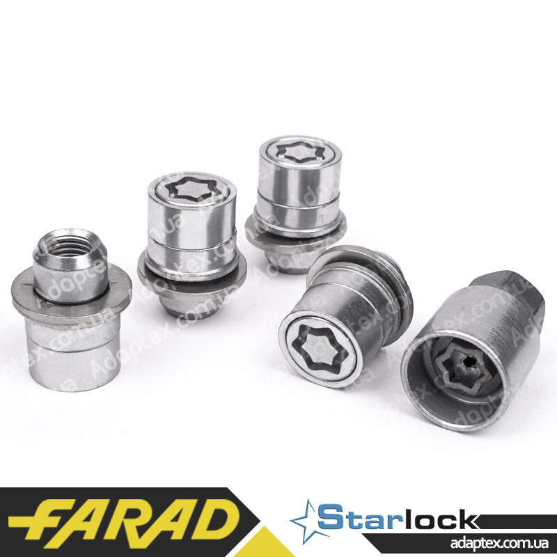 FARAD GALAXYLOCK | Гайки секретки М12х1.25х17 Пресшайба Peugeot/Citroen Рухоме кільце 2 ключа 17