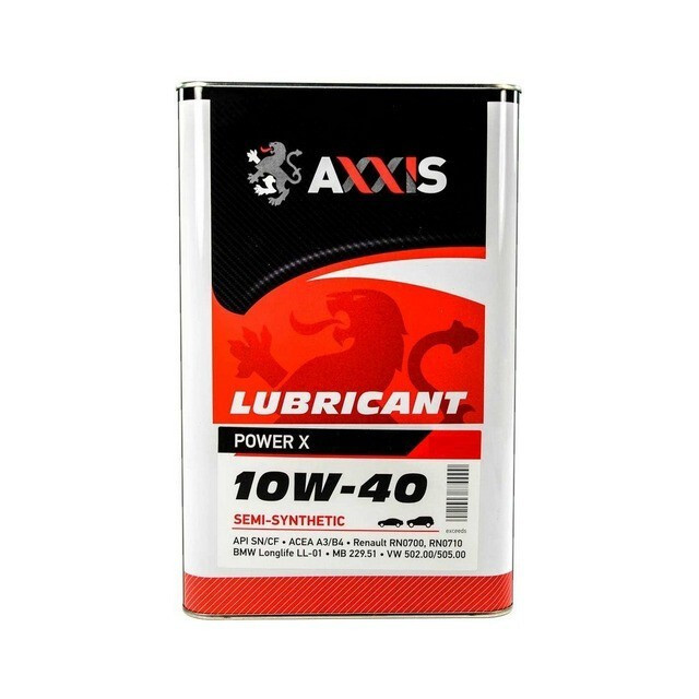 Олива моторна AXXIS 10W-40 Power Х (Каністра 10л.) Моторна олива AXXIS 10W-40 Power Х (Каністра 10л.)