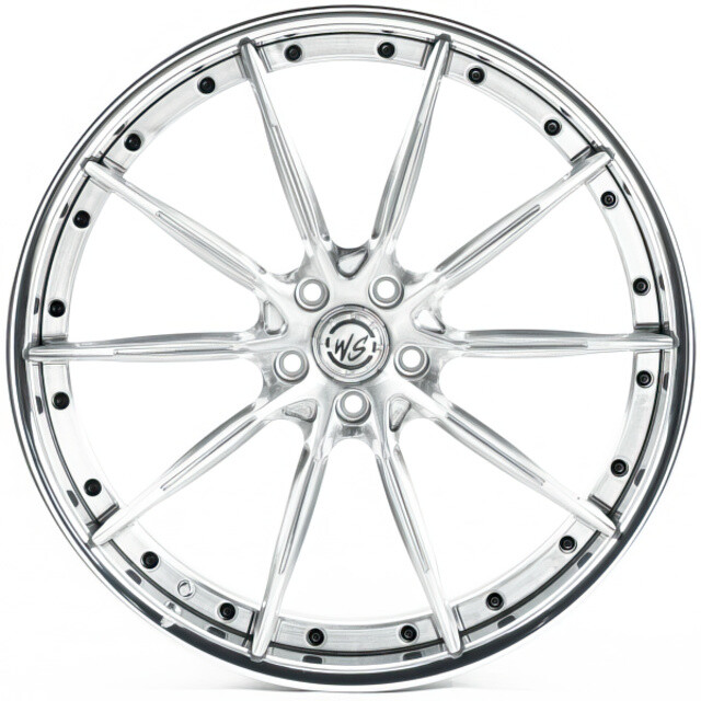 Литі диски WS Forged WS-076C R22 W11 PCD5x112 ET37 DIA66.6 (brushed silver lip polished)