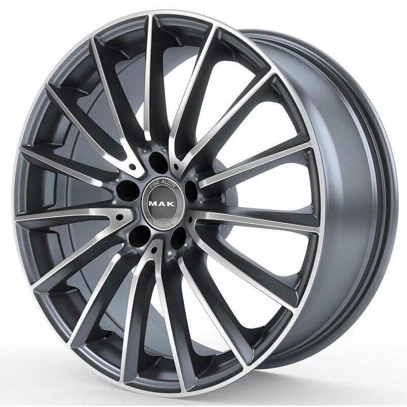 Литі диски Mak Komet R19 W8 PCD5x112 ET34 DIA66.6 (gun metal mirror face)-зображення-1