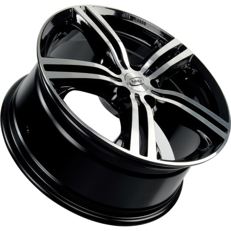 Литые диски MIM Milano Evo R15 W6.5 PCD5x112 ET38 DIA72.6 (black polished)-изображение-4