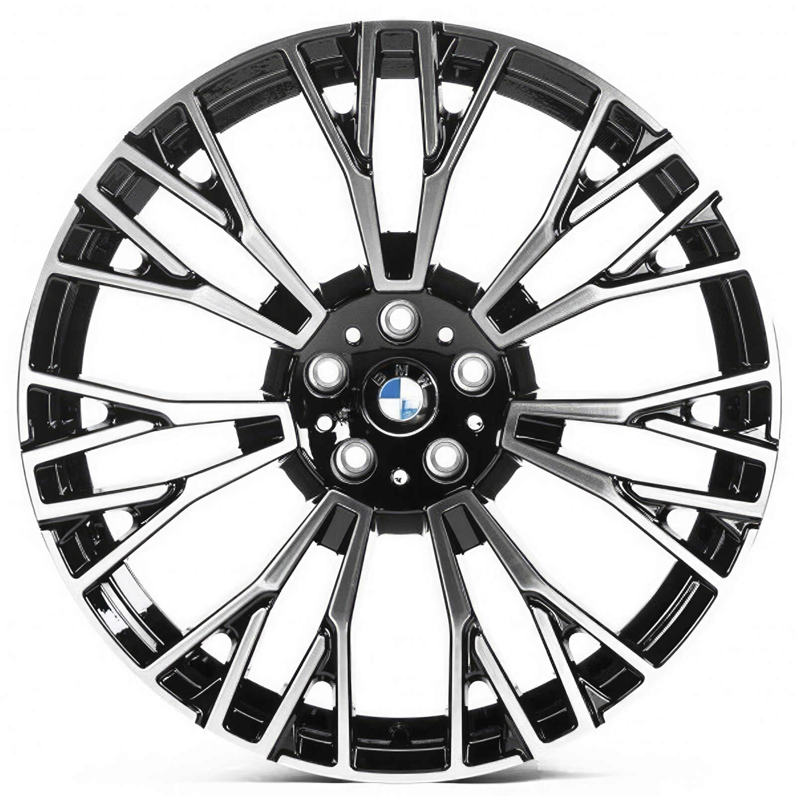 Литі диски Replica BMW (B3156) R22 W10.5 PCD5x112 ET43 DIA66.5 (gloss black machined face)-зображення-1