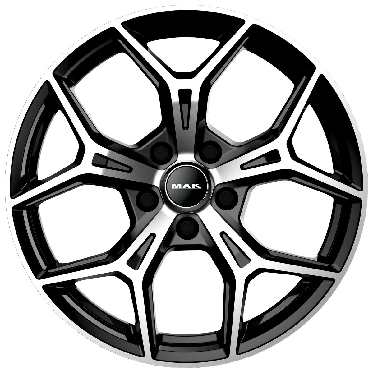 Литі диски Mak Epica R17 W7 PCD5x114.3 ET48.5 DIA67.1 (black polished)-зображення-2
