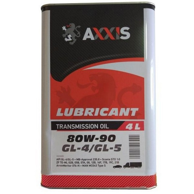 Трансмісійне масло AXXIS GL-4/GL-5 80W-90 (4л.) Трансмісійне масло AXXIS GL-4/GL-5 80W-90 (4л.)