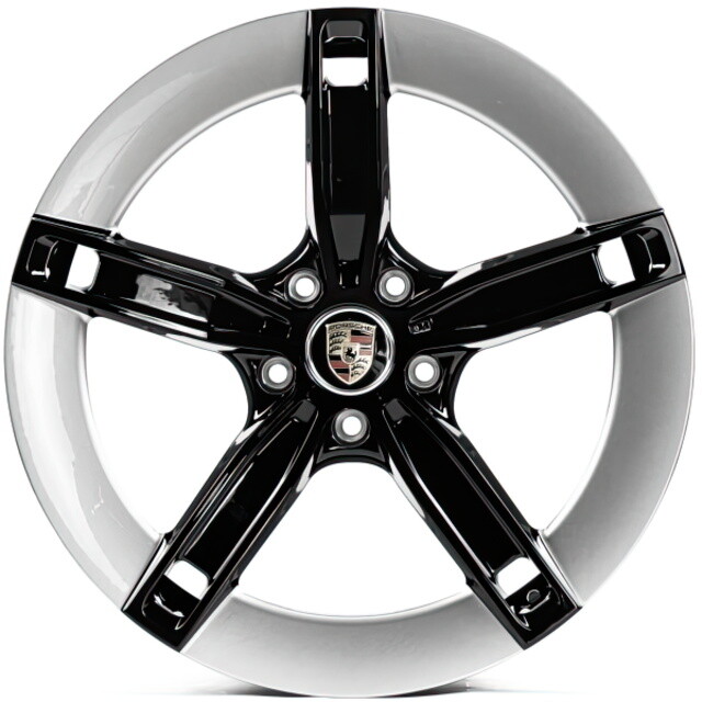 Литі диски Replica Porsche (PR350) R21 W9.5 PCD5x130 ET60 DIA71.6 (black silver flange)
