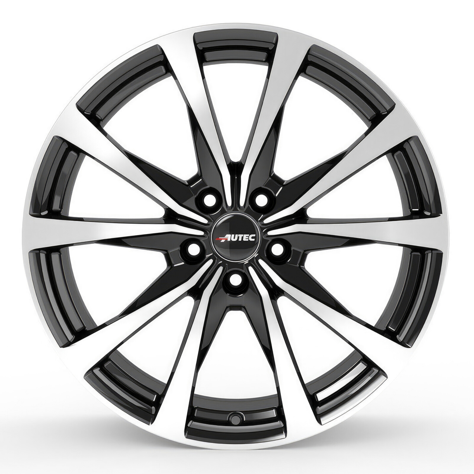 Литі диски Autec Brixen R18 W7.5 PCD5x108 ET49 DIA65.1 (black polished)-зображення-1