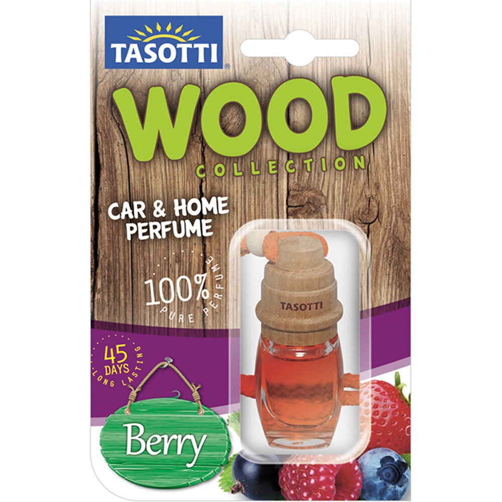 Ароматизатор корковий на дзеркало Tasotti Wood Berry (Ягода) 7ml