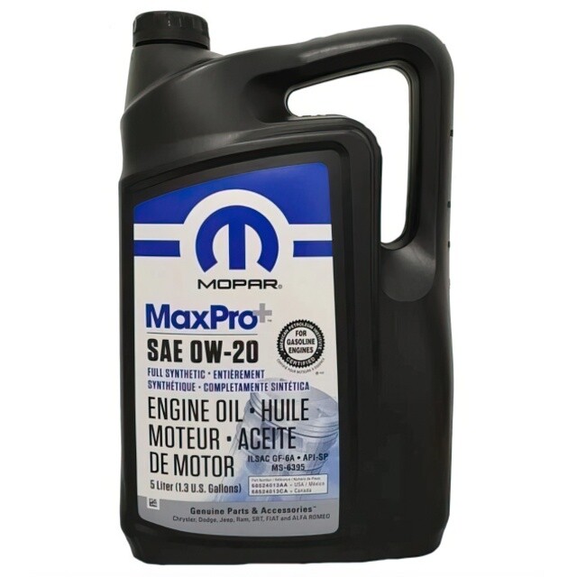 Моторна олива Mopar MaxPro+ 0W-20 Engine Oil SP/GF-6A (5л.)