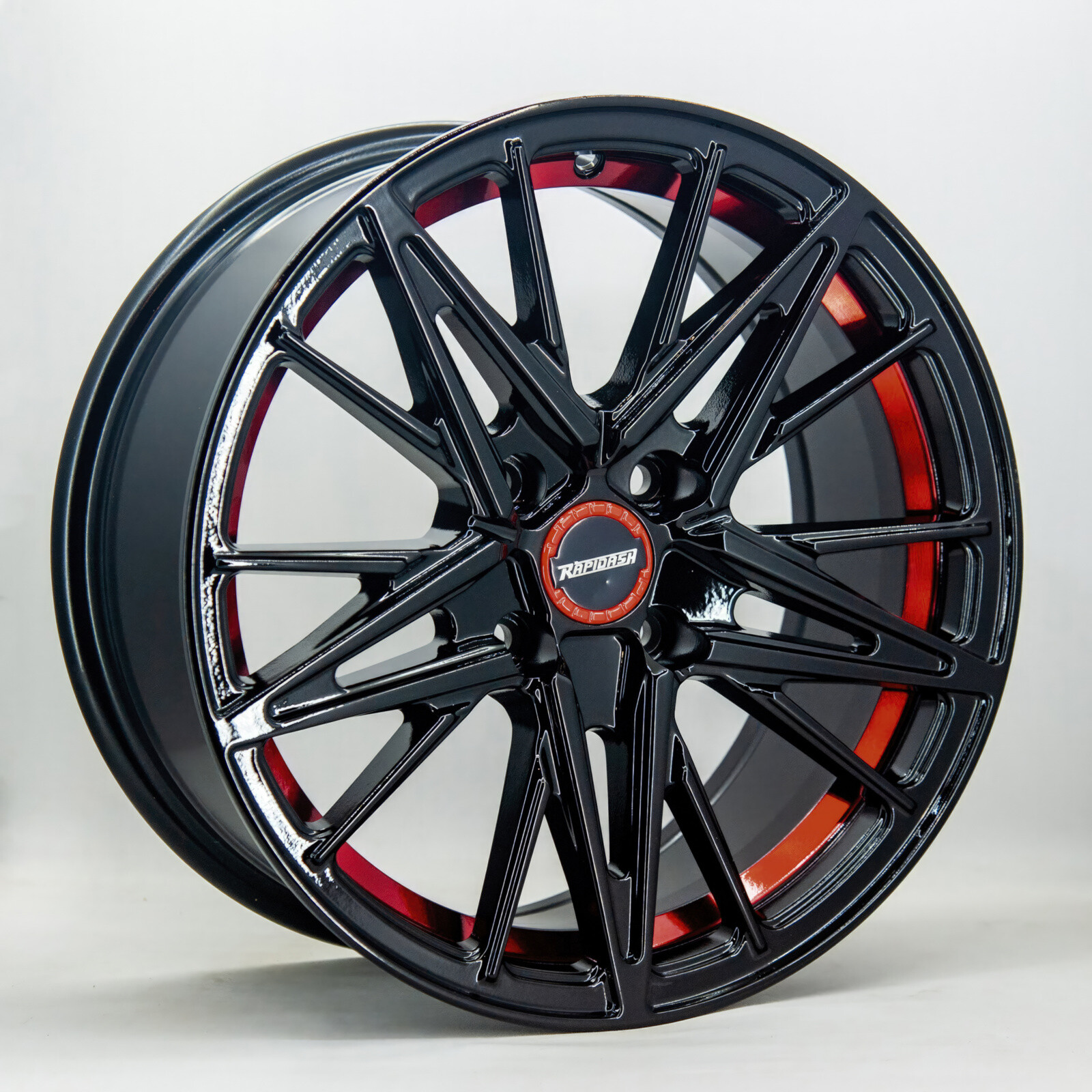 Литі диски GT 165552 R16 W7 PCD4x108 ET24 DIA65.1 (black red lip)