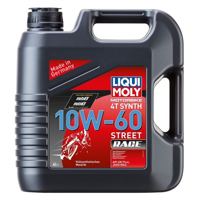 Моторна олива Liqui Moly для мотоциклів Motorbike 4-T Synth 10W-60 Street Race (4л.)-зображення-1