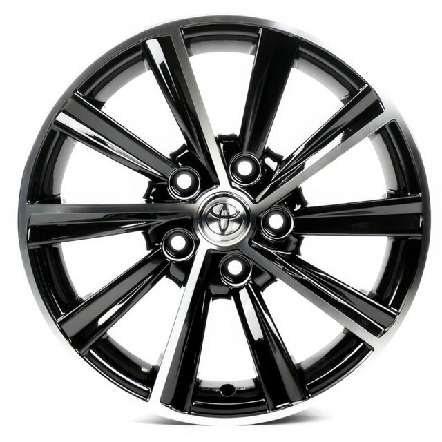 Литі диски Replica Toyota (TY497) R16 W7 PCD5x114.3 ET40 DIA60.1 (gloss black machined face)