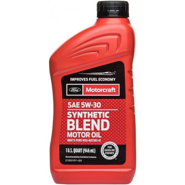 Моторна олія MOTORCRAFT 5W-30 Synthetic Blend Motor Oil (1qt = 0,946л.).-зображення-1