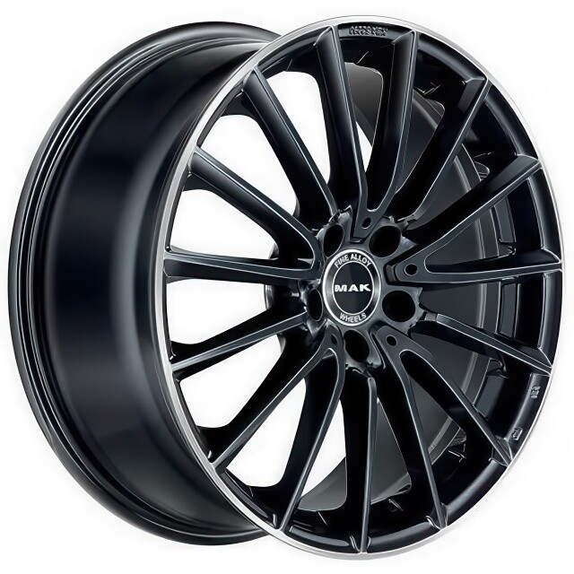 Komet black lip polished Литі диски Mak Komet R21 W11 PCD5x112 ET48 DIA66.6 (black lip polished)