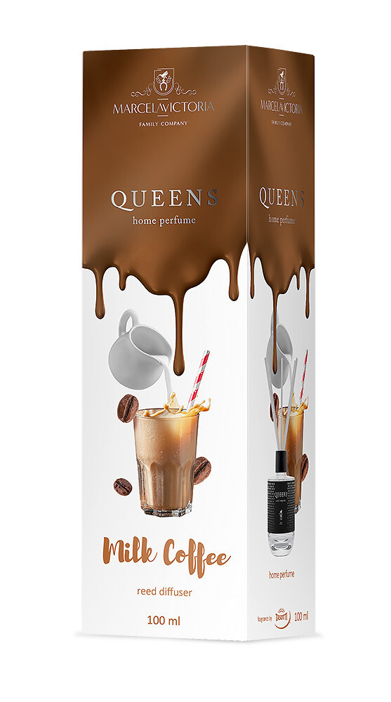 Аромодифузор MarcelaVictoria Queens White Milk Coffee (Кава з молоком) 100ml Аромодифузор MarcelaVictoria Queens White Milk Coffee (Кава з молоком) 100ml