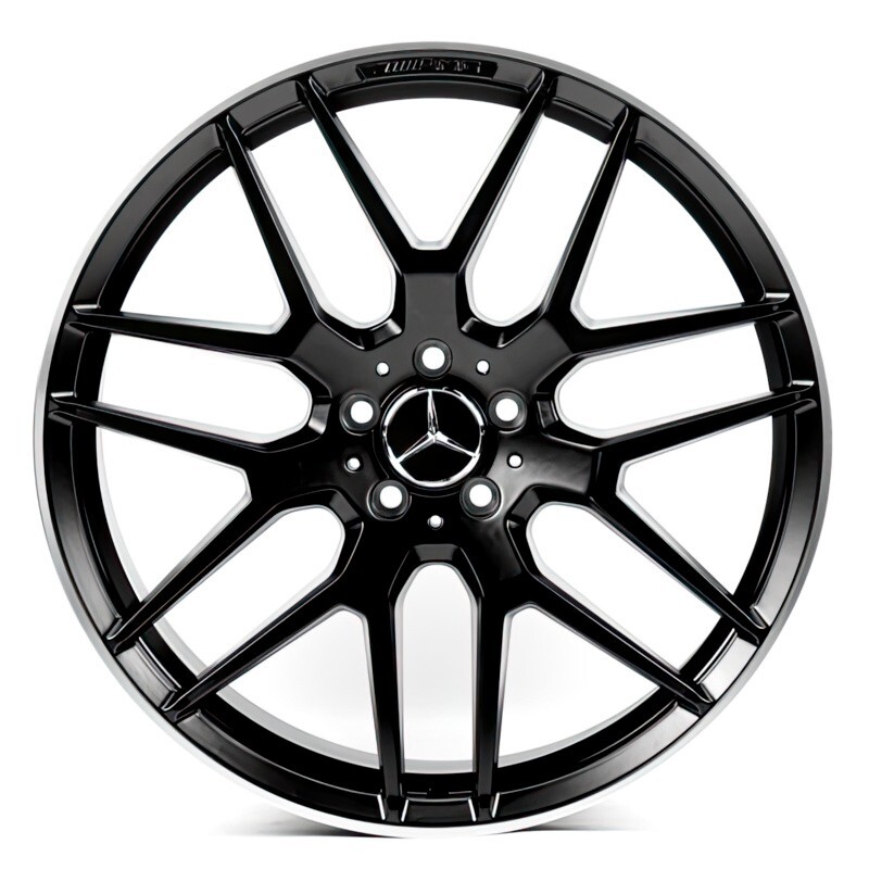 Литі диски Replica Mercedes (MR1669) R21 W10 PCD5x112 ET52 DIA66.6 (satin black lip polished)-зображення-1
