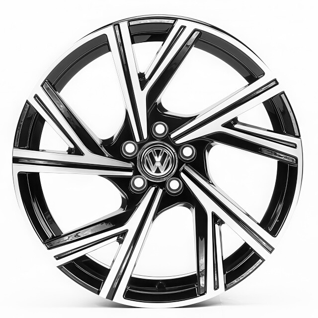 Литі диски Replica Volkswagen (VV5548) R17 W7.5 PCD5x100 ET35 DIA57.1 (gloss black machined face)