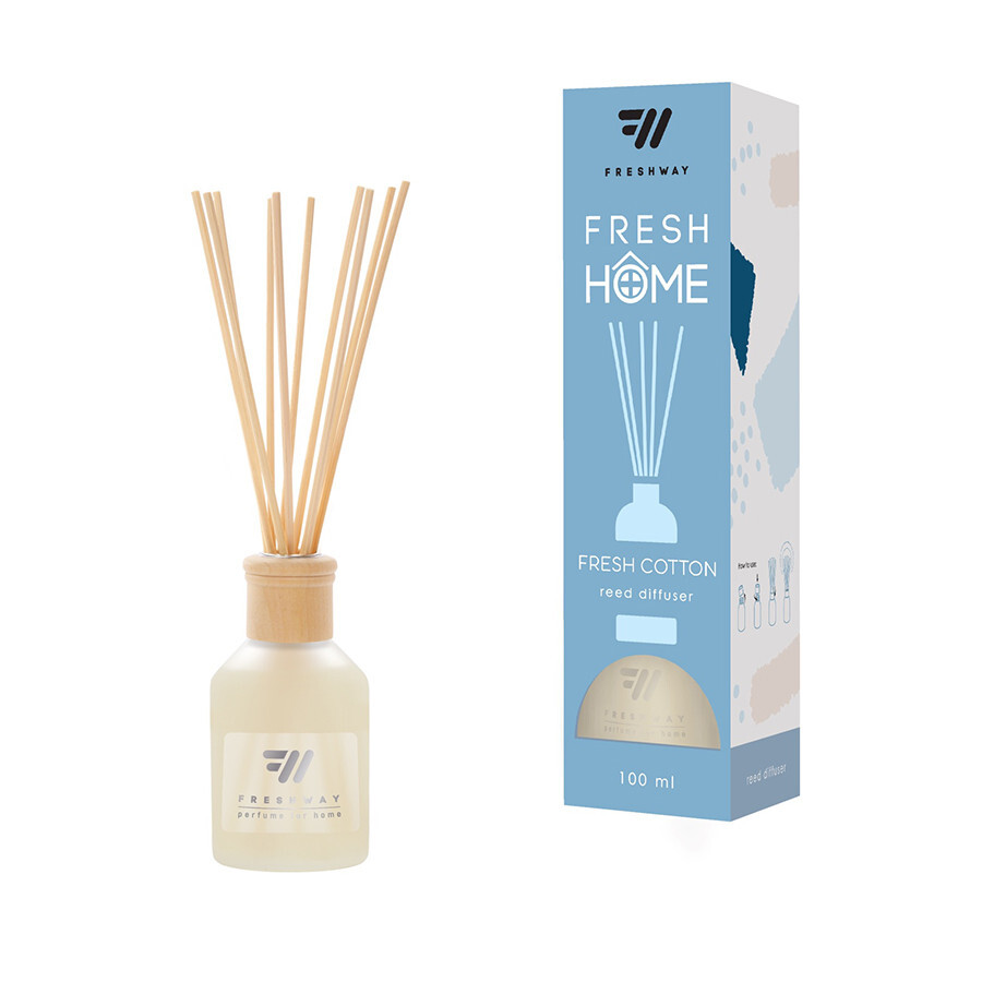 Аромадиффузор FreshWay Fresh Home Fresh Cotton (Бавовна) 100ml Аромадиффузор FreshWay Fresh Home Fresh Cotton (Бавовна) 100ml