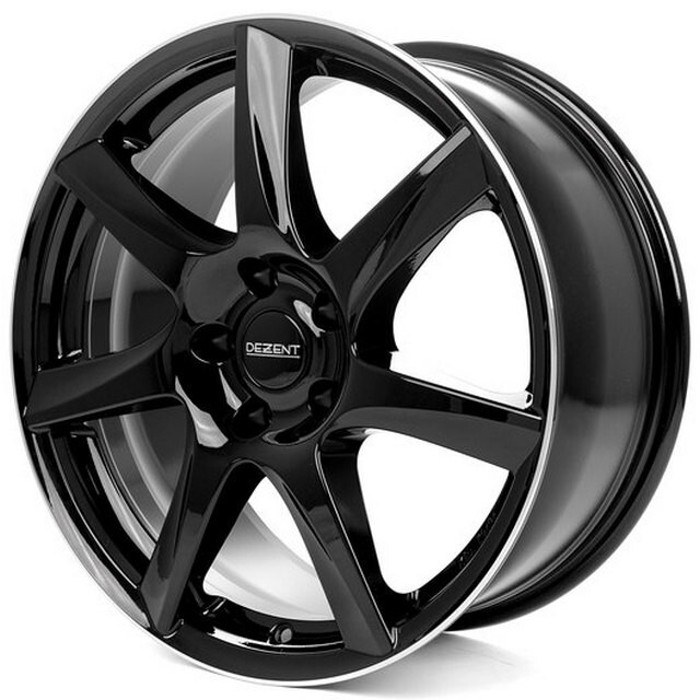 Литі диски Dezent TW R16 W6.5 PCD4x108 ET46 DIA70.1 (black polished lip)